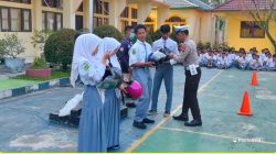 Sat Lantas Polres Kuansing Gelar Sosialisasi Tertib Berlalu Lintas Di SMAN 1 Benai Dalam Rangka Operasi Zebra Lancang Kuning 2024