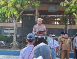 Polres Kuansing dan Forum LLAJ Gelar Kampanye Keselamatan Berlalu Lintas di SMKN 2 Teluk Kuantan