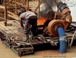 Polsek Pangean Tertibkan Aktivitas PETI, lima Unit Rakit PETI dimusnahkan