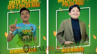 Polda Riau Tunjuk Megi Irawan dan Kendrick Zhang sebagai Duta Green Policing