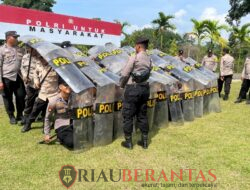 Polres Kuansing Melaksanakan Latihan Dalmas Awal dan Lanjut, Tingkatkan Kesiapan Personel