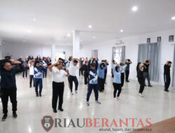 Kanwil Kemenkum Babel Gelar Senam Pagi Bersama Pegawai