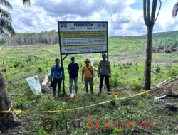 Polres Kuantan Singingi Pasang Plang Tindak Pidana Karhutla, Kapolres: Wujud Komitmen Bersama Cegah Karhutla”