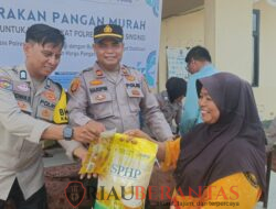 Polres Kuansing Gelar Bazar Pasar Murah, Dukung Ketahanan Pangan dan Ekonomi Warga