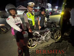 Polres Kuansing Tindak Knalpot Brong dan Balap Liar Bersama Forum LLAJ dalam Operasi Zebra Lancang Kuning 2025