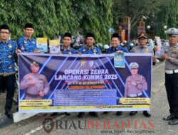 Satlantas Polres Kuansing Gelar Sosialisasi Keselamatan Berlalu Lintas dalam Rangka Operasi Zebra LK 2025