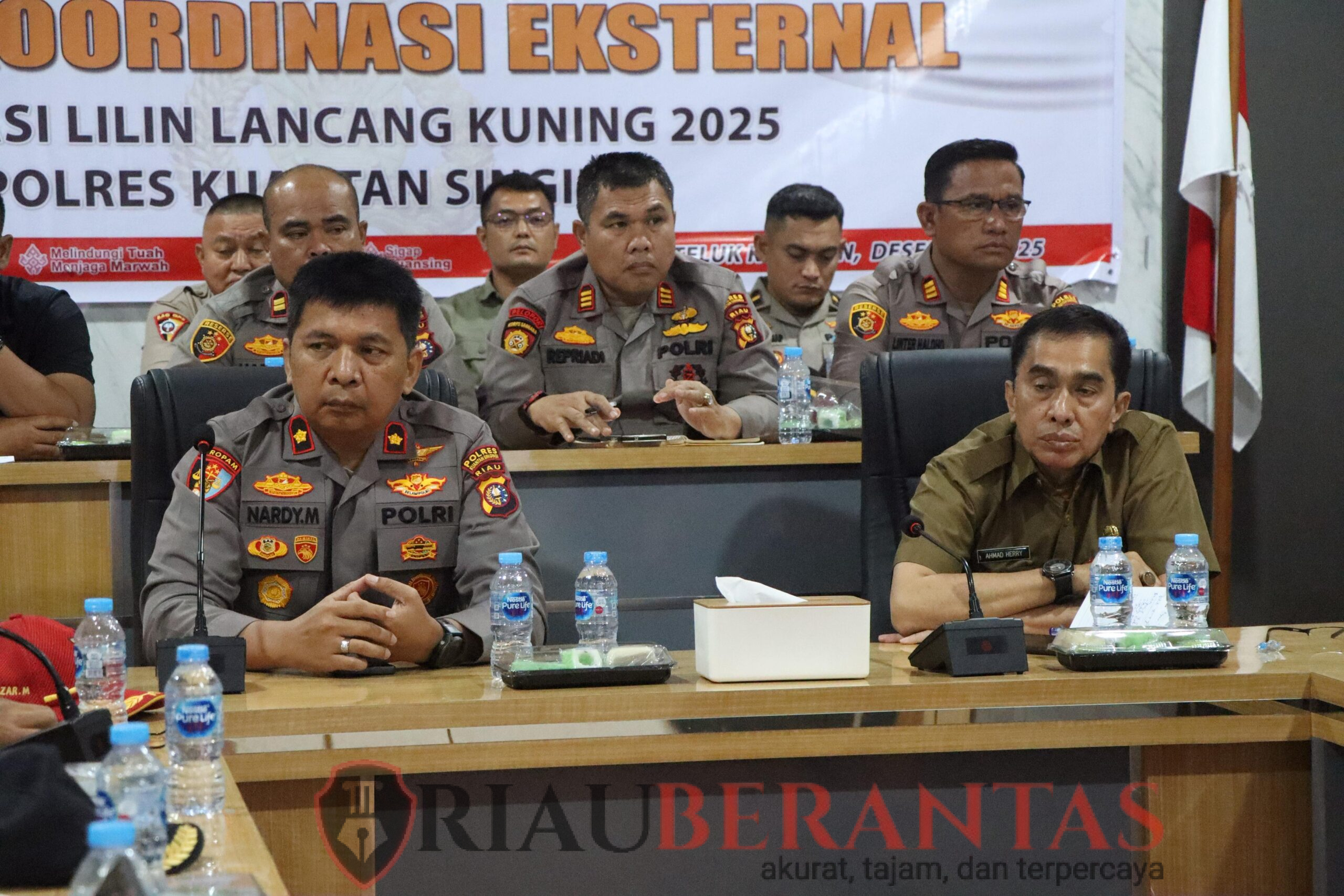 Polres Kuansing Gelar Rakor Eksternal Kesiapan Ops Lilin 2025 Pengamanan Natal dan Tahun Baru