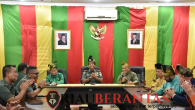 Silaturahmi Danrem 031/WB Brigjen TNI Dr. Agustatius Sitepu. S.Sos.,M.Si.,M.Han. ke LAMR, Perkuat Sinergi TNI dan Lembaga Adat