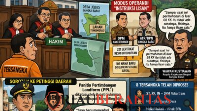 Pejabat Lolos di Kasus Mafia Tanah Transmigrasi Jebus Bangka Barat?