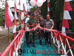 Dandim 0201/Medan Meresmikan Renovasi Jembatan Gantung Panigara,Akses Warga Polonia Kembali Lancar