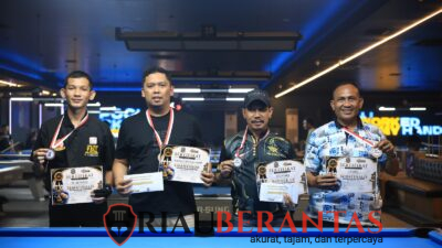 Sportivitas dan Kebersamaan Warnai Turnamen Eksibisi Biliar Wartawan Pekanbaru-Riau