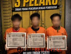 Tindak Lanjuti Laporan Warga, Polsek Limapuluh Ringkus Tiga Pelaku Pencurian di Jalan Sarwo Edhi