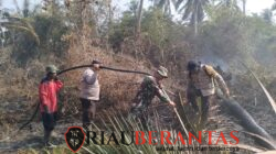 Kolaborasi di Tengah Kobaran Api, Kodam XIX/Tuanku Tambusai Bersama Unsur Gabungan Tangani Karhutla Secara Terpadu di Bengkalis