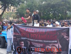 Dugaan Korupsi Parkir PT Yabisa Disorot, Ratusan Massa APMPB Geruduk Kantor Kejati Riau