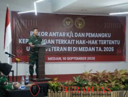 Kapoksahli Pangdam I/BB Hadiri Rakor Lintas Instansi Bahas Hak dan Kesejahteraan Veteran