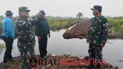 Tim Mabes TNI Tinjau Kanal dan Embung, Kodim 0321/Rohil Perkuat Kesiapsiagaan Karhutla