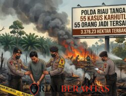Polda Riau Tangani 55 Kasus Karhutla, 55 Orang Jadi Tersangka