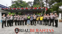 Semarak HUT Lalu Lintas ke-71, Ditlantas Polda Riau Gelar Baksos Bersama Ojol, Jukir dan Petugas Kebersihan