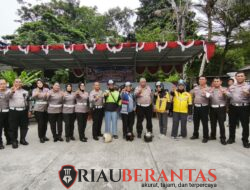 Semarak HUT Lalu Lintas ke-71, Ditlantas Polda Riau Gelar Baksos Bersama Ojol, Jukir dan Petugas Kebersihan