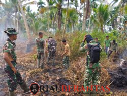 Kodam XIX/Tuanku Tambusai Terus Gencarkan Pemadaman Karhutla di Keritang, Titik Asap Masih Diawasi Ketat