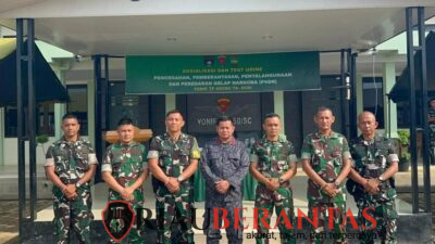 Yonif TP 850/SC Bersinergi dengan BNNK Kuansing, Wujudkan Satuan Bersih dari Narkotika