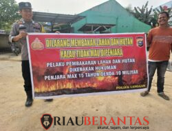 Polsek Langgam Tak Kenal Lelah, Cegah Karhutla dari Desa Segati