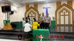 Polsek Rumbai Barat Gelar Minggu Kasih di Gereja HKBP Moria Palas, Perkuat Silaturahmi dan Kamtibmas