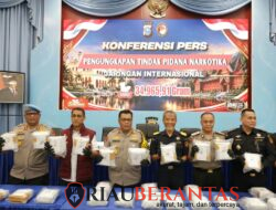 Polda Riau Gagalkan Peredaran 34,9 Kg Sabu, Lima Tersangka Ditangkap