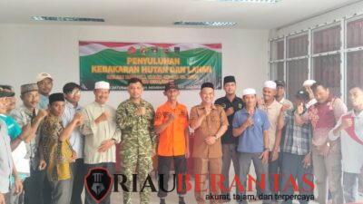 Perkuat Ketahanan Lingkungan, TMMD Kodim 0314/Inhil Bersama BPBD Gelar Penyuluhan Karhutla di Keritang