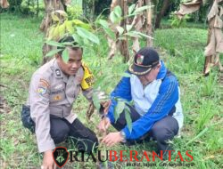 Kejar Target 1 Juta Pohon Kapolda Riau, Polsek Limapuluh Hijaukan Kawasan Jalan Dr Susilo