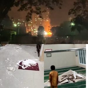 Beredar Video Rumah dan Masjid Rusak Akibat Kilang Pertamina Dumai Meledak